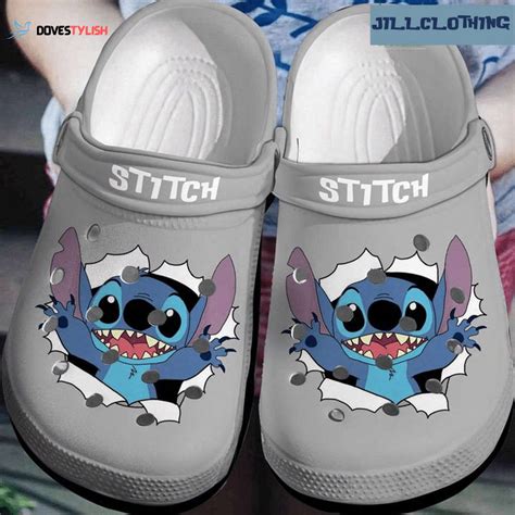 Cute Stitch Clogs Disney Lilo And Stitch Custom Slipper Dovestylish
