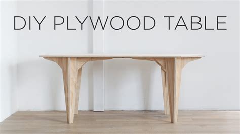 Diy Plywood Table Made From A Single Sheet Of Plywood Youtube