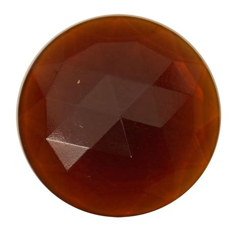 Round Amber 30mm Faceted Jewel Delphi Glass
