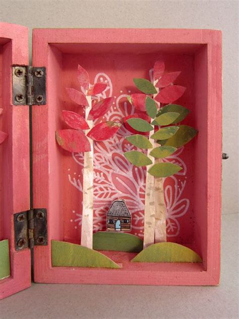 Items Similar To Shadow Box A House In The Woods On Etsy Shadow Box