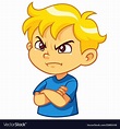 Angry boy expression Royalty Free Vector Image | Boy cartoon characters ...