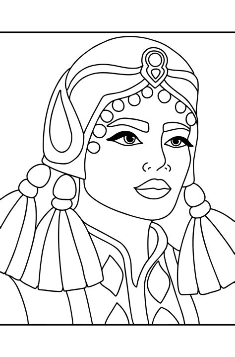 Just A Beautiful Woman Woman Coloring Pages For Adults Online