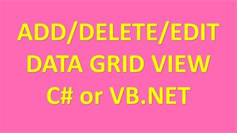 Insert Update Delete Using Datagridview And Binding Navigator Youtube Gambaran