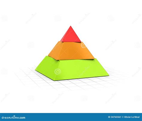 Layered Pyramid Three Levels Stock Image Image 34765561
