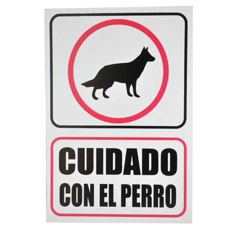 Letrero Acrilico 25x33 Perro Bravo Letreros Mónerick Papelerías