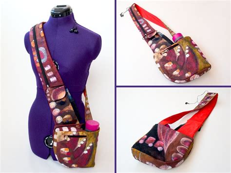 Cross Body Hipster Bag With Water And Phone Pockets Sewing