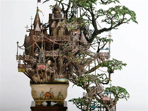 Takanori Aiba Cool Tree Houses Bonsai Miniature Fairy Gardens