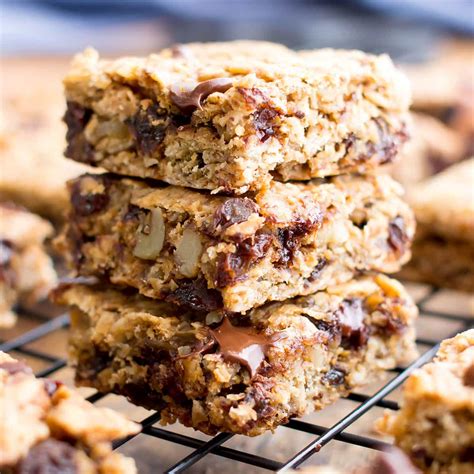 Gluten Free Banana Chocolate Chip Oatmeal Breakfast Bars Vegan One