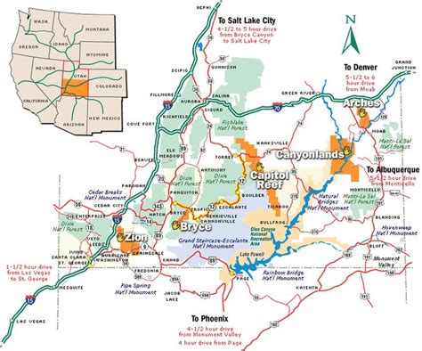 National Parks Of Utah Map Map