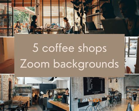 Zoom Backgrounds Backdrop Coffee Shop Background Etsy