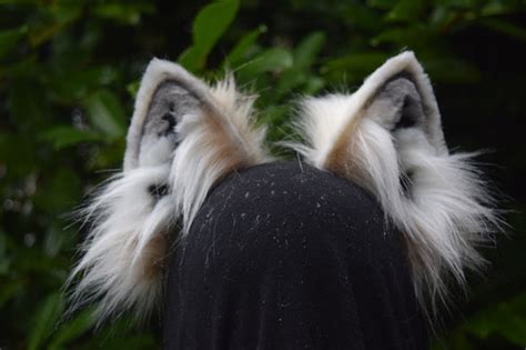 White Marbled Wolf Ears Woodland Creature