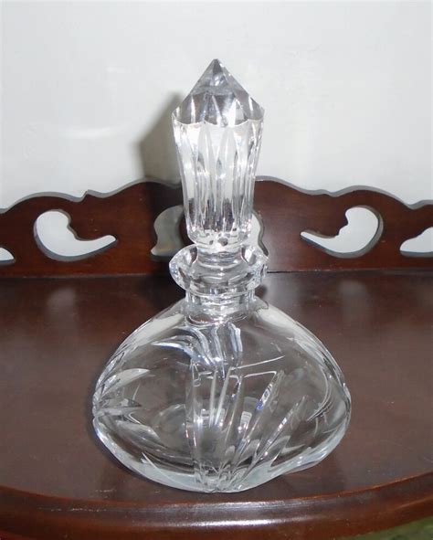 Perfume Bottle With Stopper Beautiful Elegant Vintage Crystal Etsy