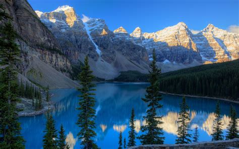 Canada Mountains Parks Lake Moraine 5k Macbook Air Wallpaper Download