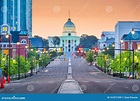Montgomery, Alabama, USA with the State Capitol at Dawn Stock Image ...