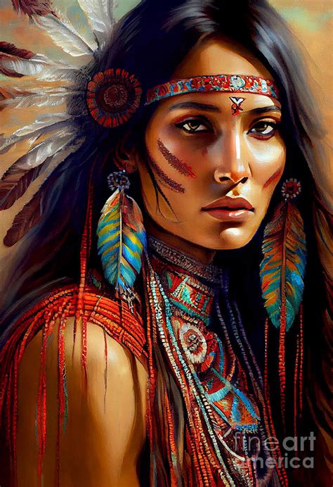 native american indian series 120822 c digital art by carlos diaz fine art america