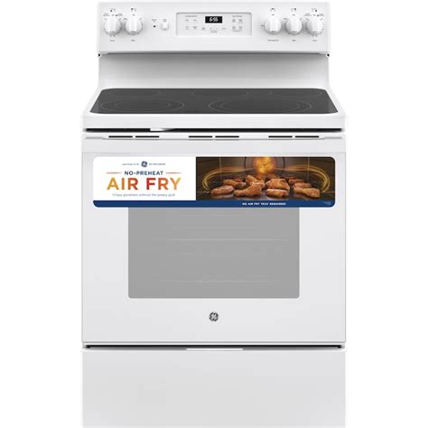 Ge 30 In Smooth Surface 5 Elements 53 Cu Ft Self Cleaning Air Fry