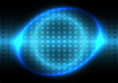 Blue Light Neon Futuristic Background Glowing Circle And Square