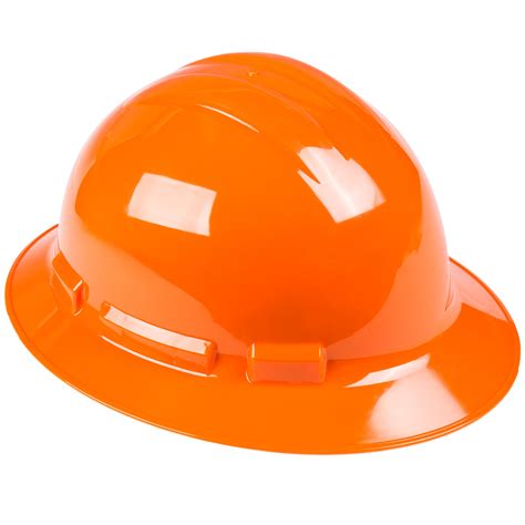 Duo Safety Orange Full Brim Style Hard Hat With 4 Point Ratchet Suspension