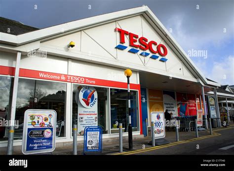 The Entrance To A Tesco Store Stock Photo Alamy