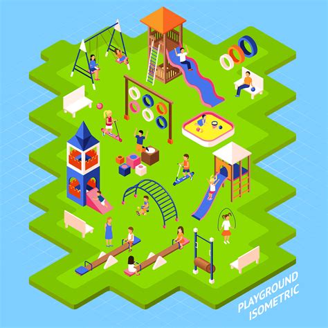 Playground Park Poster 466904 Vector Art At Vecteezy