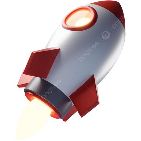 Cryptocurrency 3d Vector 3d Rocket Launching To The Space Startup