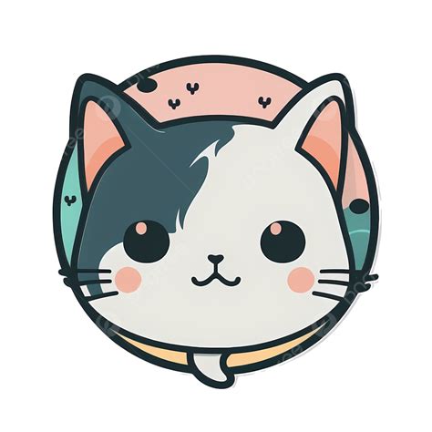 Cute Cat Sticker Cartoon Kitten Kitty Cute Cat Sticker Cartoon Kitten