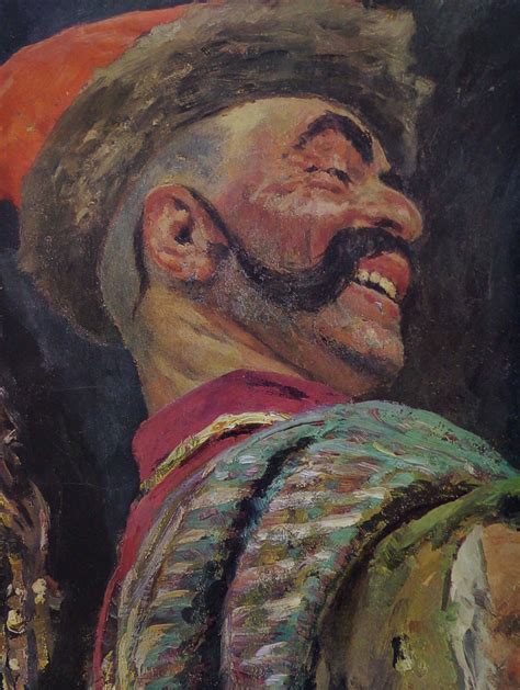 Ukrainian Cossack By Repin Portrait Painting Painting Art