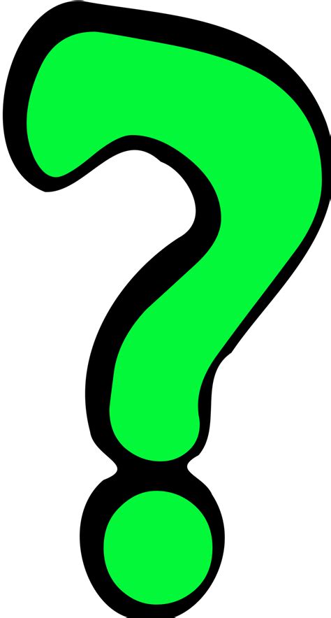 Question Mark Free Stock Photo Illustration Of A Green Question