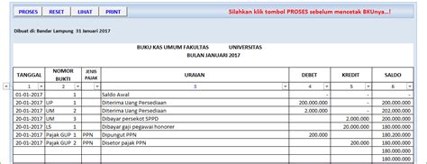 Cara Membuat Buku Kas Umum Di Excel Berbagai Buku