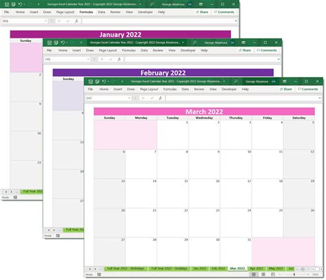 Plantilla Excel Calendario 2022 Y 2023 Imagesee