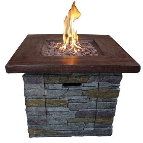 Loon Peak Davey Stone Propane Gas Fire Pit Table And Reviews Wayfair