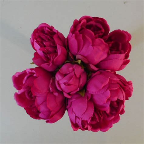 Artificial Peony Posy Hot Pink 28cm Artificial Flowers