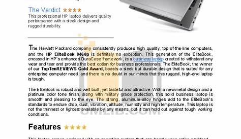 Download free pdf for HP EliteBook 8460p Laptop manual