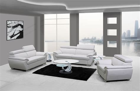 Naples White Leather Living Room Las Vegas Furniture