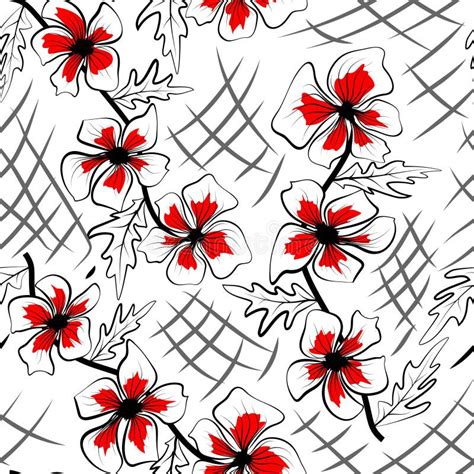 Modern Black Outlines Of Flowers Great Design For Any Purposes Floral