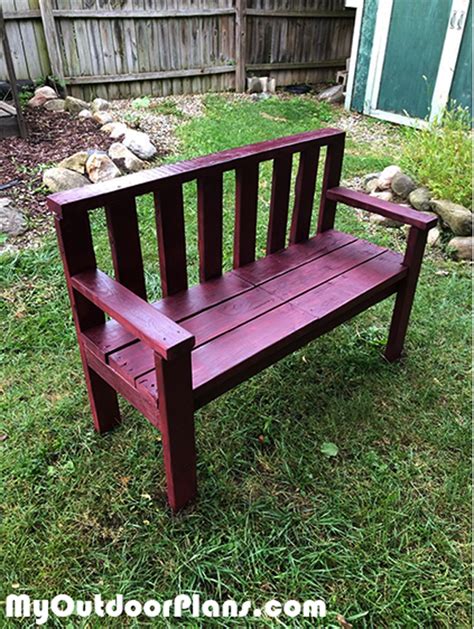 Backyard Bench Made From 2x4s Myoutdoorplans