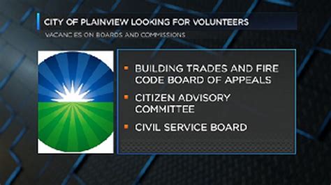 City Of Plainview Seeks Volunteers For Board Commissions Vacancies