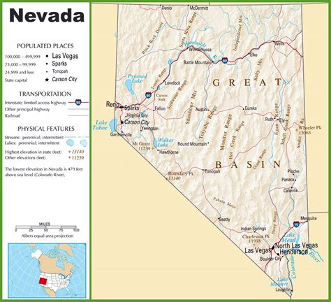 Large Nevada Maps For Free Download And Print High Resolution And