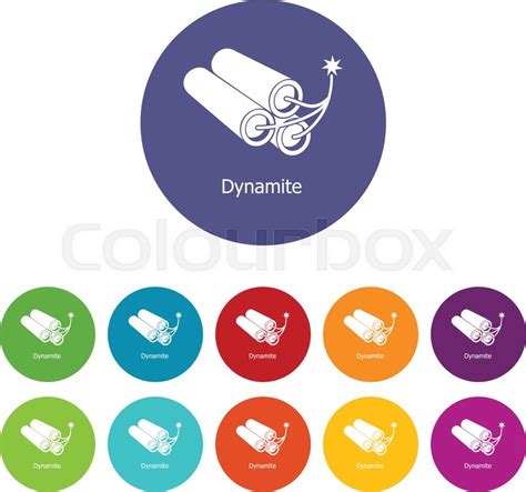 Dynamite Icons Color Set Vector For Stock Vector Colourbox