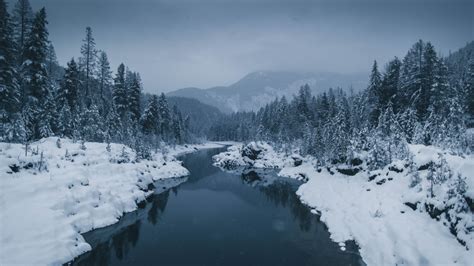 Fond Décran La Nature Paysage Des Arbres Rivière Montagnes