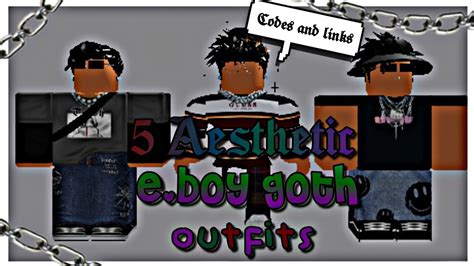 5 Aesthetic E Boy Goth Boy Outfits With Codes And Links Youtube