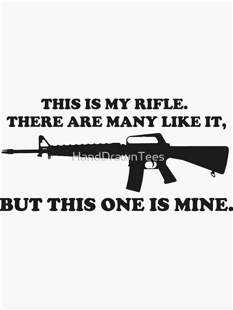 This Is My Rifle Sticker For Sale By Handdrawntees Redbubble