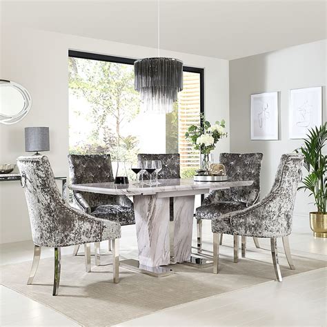 Dining Table With Velvet Chairs Clear Dining Chairs Set Of 4