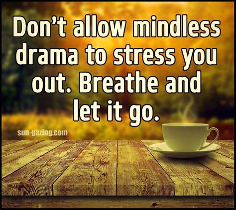 Dont Allow Mindless Drama Letting Go Let It Be Stress