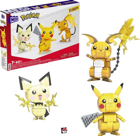 Pokemon Select Evolution Pack Features 2 Inch Pichu And Pikachu And 3 Inch Raichu Battle Figures