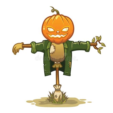 Scarecrow Cartoon Character Vector Illustration Stock Vector