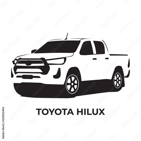 Vector Silhouette Of A Toyota Hilux Car Stock Vector Adobe Stock