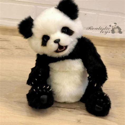 A Realistic Giant Panda Plush Teddy Bear Stuffed Animal Collectible Toy