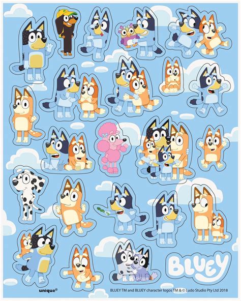 Bluey Sticker Sheet Favors 92 Stickers Michaels