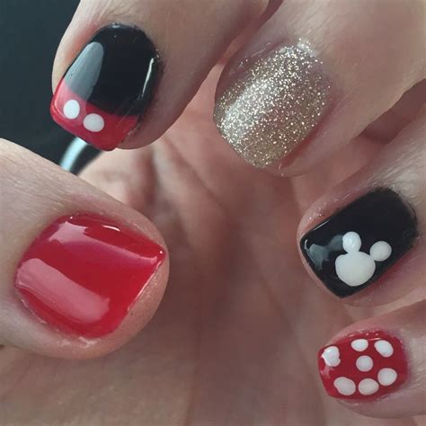 Disney Nail Tutorial Mickey Mouse Nails Disney Nails Mickey Nails